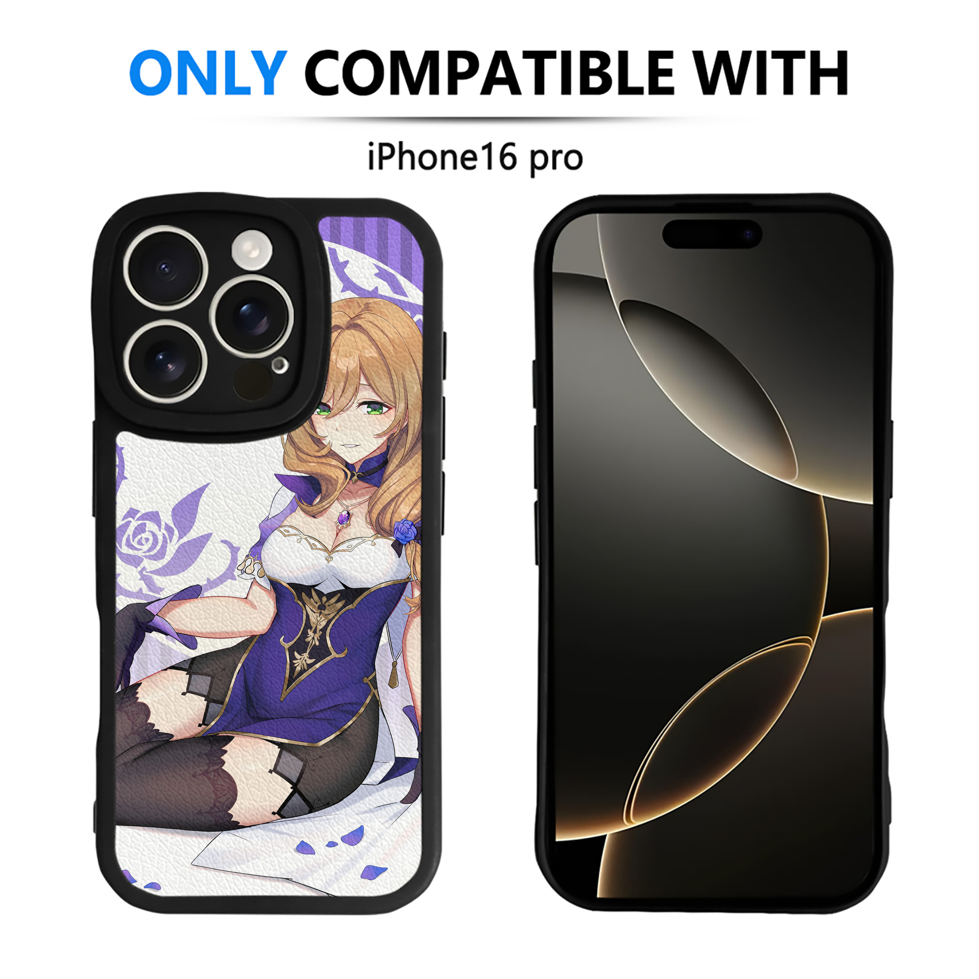 げんし神 genshin 【iPhone 16シリーズ対応】シリコンスマホケース（レザー調） 材質：シリコン